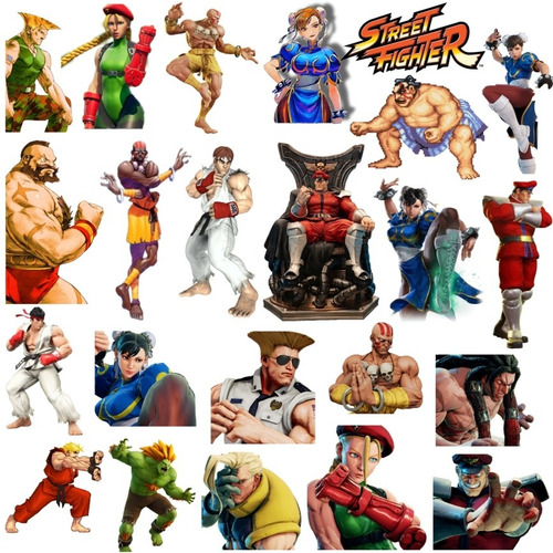 Stickers Street Fighters Pack De 20 Unidades Surtidos