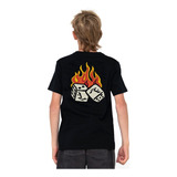 Remera Rusty Casino Fire Tee Jr Niño