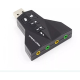 Tarjeta De Sonido 7.1 Usb Con Control De Volumen Doble Sonid