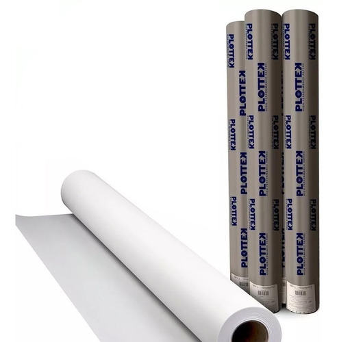 3 Rollos Papel Bond Plotter Bb 406 Plottek .61x50mts