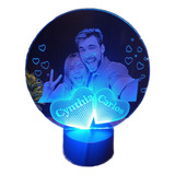 Tu Foto Personalizada Lampara Led 3d Corazones 16 Colores