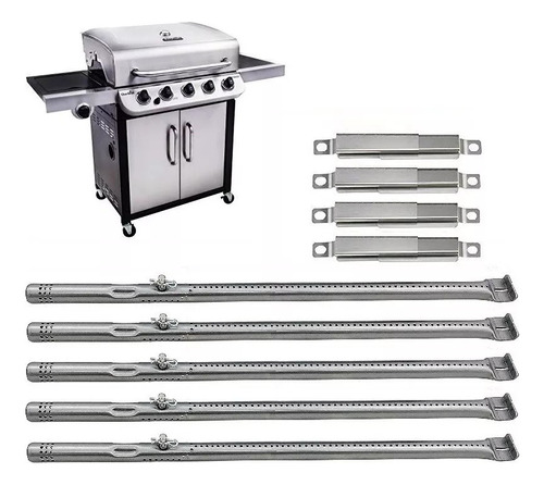 Kit 5 Queimadores + 4 Tubos T.(p) Char-broil Performance