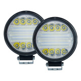 2 Faros De Luz Blanca 24 Leds 96w Tunelight Tractores/4x4