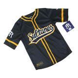 Camisola Jersery Sultanes De Monterrey Original Neg/dor Niño