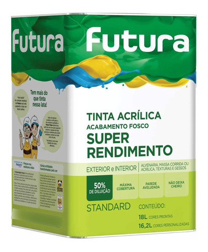 Futura Super Rendimento Standard Corres 1 Tons Suaves 18l