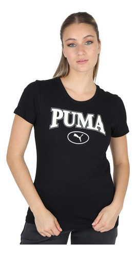 Remera Entrenamiento Puma Squad Fl Mujer En Negro