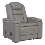 Ashley Boerna - Sillón Reclinable De Cuero Con Repos