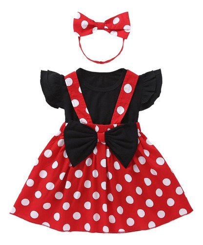 Caricatura Minnie Mouse Casual Vestido Incluye Orejas