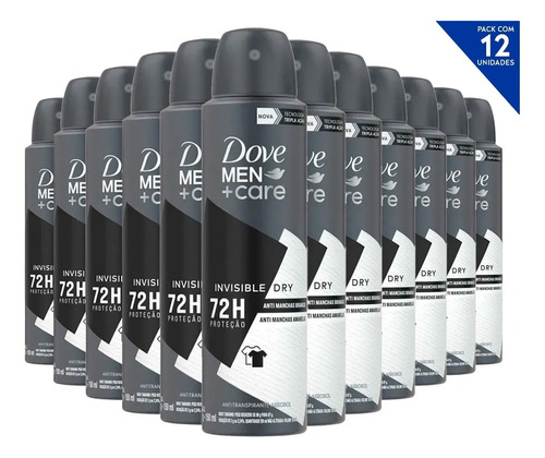 Kit C/12 Desodorantes Dove Men Care 150ml - Diversos