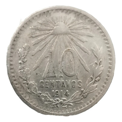 Moneda 10 Centavos Resplandor Ley 0.800 1914 | MercadoLibre