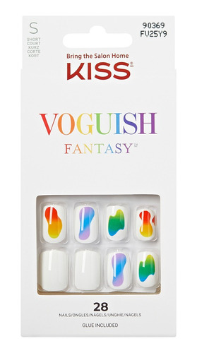 Uñas Glue-on Kiss Voguish Fantasy- Modelo Eternal Flame