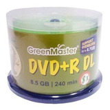 Dvd+r Dl (doble Capa) Marca Greenmaster 50 Pzs