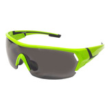 Lentes Deportivos Ciclismo Micas Humo Verde Fosforescente 