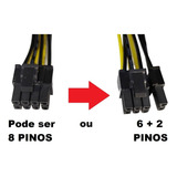 Cabo Adaptador Energia 8 Pinos Placa De Vídeo Pci Express 12v