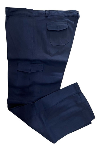 Pantalon Tipo Cargo Con Botones Tela Gabardina