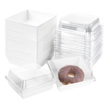 Mini Cajas Con Ventana Para Pasteles Donas Regalos Pan 50 Pz