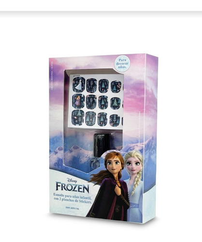 Esmalte + 2 Planchas De Stickers Frozen