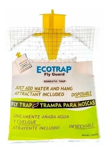 Trampa Para Moscas Uso Domestico Ecotrap 