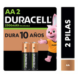 Pila Recargable Duracell Tamaño Aa 2 Unidades 2500 Mah