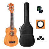 Kit Ukulele Soprano Shelby Profissional Mogno Su21m Completo