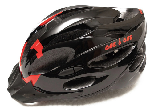 Casco De Ciclismo One Ó One Bicicleta Color Negro/rojo Talla L (57 A 62 Cm)