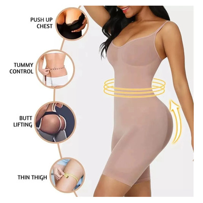 Faja Moldeadora Cuerpo Completo Con Control De Abdomen Beige Xxxl