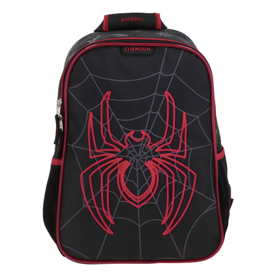 Mochila Chica Chenson Escolar Kinder Miles Morales Laiper Mm70452-3 Negro