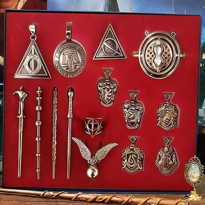 Argollas Para Llavero Herraje Mundo Mágico World Con Set De Regalo De Hogwat De Marca Tiiyee Bronce