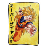 Manta Japonesa De Felpa Japonesa Dragon Ball Z Goku Sup...