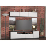 Combo Mesa Tv Led Rack 1.80 + Repisa Flotante Moderno Living