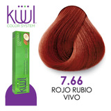 Tinte Kuul Profesional Tono K7.66 Rojo Rubio Vivo + Peroxido