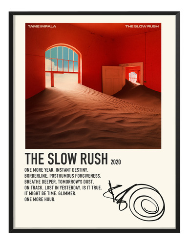 Poster Tame Impala Album Music Tracklist Slow Rush 120x80