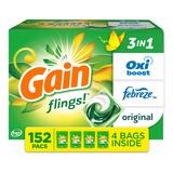 Gain Flings Detergente Oxi Boost Aroma Febreze 152 Capsulas