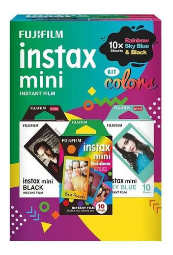 Combo De Filmes Fujifilm Instax Mini Colors