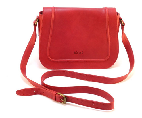 Cartera De Cuero Marca Loué Modelo Isidora Color Rojo