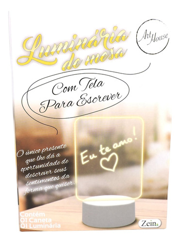 Luminaria Led Escrever De Caneta Mesa Recado Presente