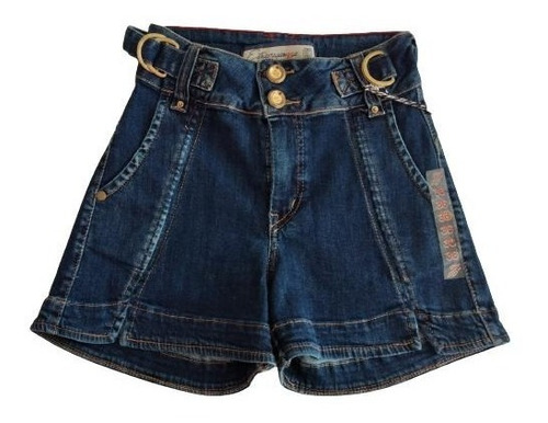 Short Jeans Feminino Impina Bumbum Com Fivela Na Cintura 36