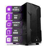 Pc Gamer Mancer, Amd Ryzen 5, 8gb Ddr4, Ssd 480gb