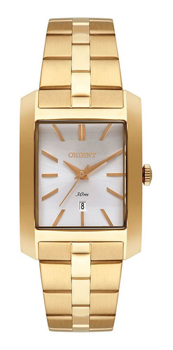 Relógio Orient Feminino Retangular Dourado Lgss1018 S1kx