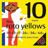Jgo De Cuerdas P/guitarra Electrica Serie Roto Yellows R10