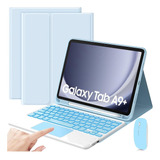 Funda+teclado+ratón Para Galaxy Tab A9plus 11 Pulgadas Azul
