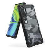 Estuche Funda Forro | Ringke Fusion X | Para Xiaomi Mi Note 10 Pro / Mi Note 10 | Color Camo / Camuflado | Protección Antichoque | Acabados Premium