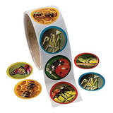 Fun Express 1 Roll Realistic Bug / Insect Stickers (100 