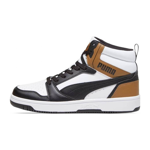 Tenis Puma Rebound V6 Color Blanco/café - Adulto 27.5 Mx