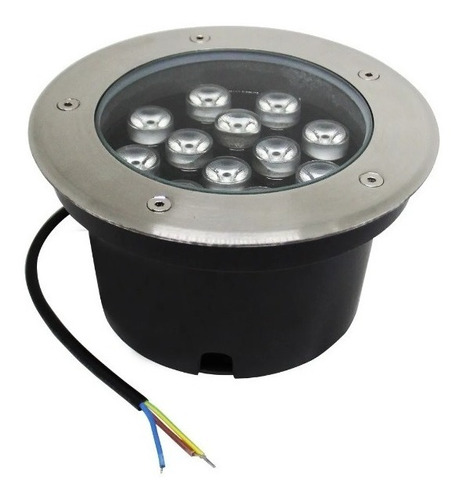 Lampara Led Empotrable De Piso 12w Luz Cálida 3 Pzs Jwj