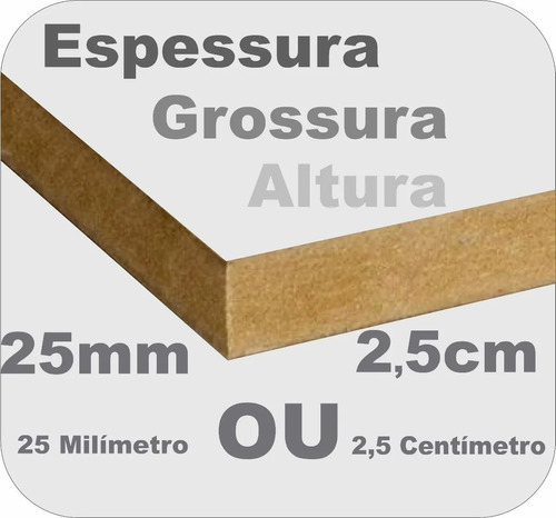 Prateleira Tampo Grosso 60x40 Mdf 25mm Branco