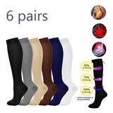 6 Pares De Calcetines De Compresión Para Hombre Y Mujer