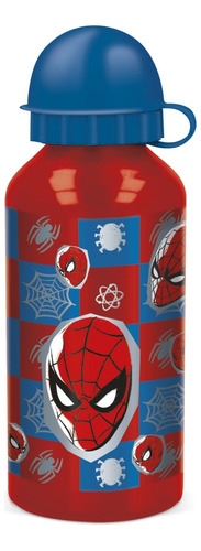 Botella Pico Retractil Aluminio Spiderman Stor Color Rojo