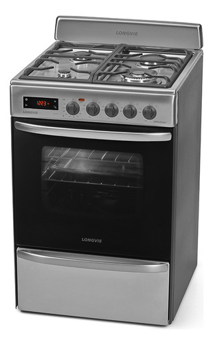 Cocina A Gas Longvie 21501x 56cm Grill Eléctrico Acero Inox.