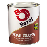 Pintura Acrílica Semi Brillante  Semi-gloss 1 Litro Berel 